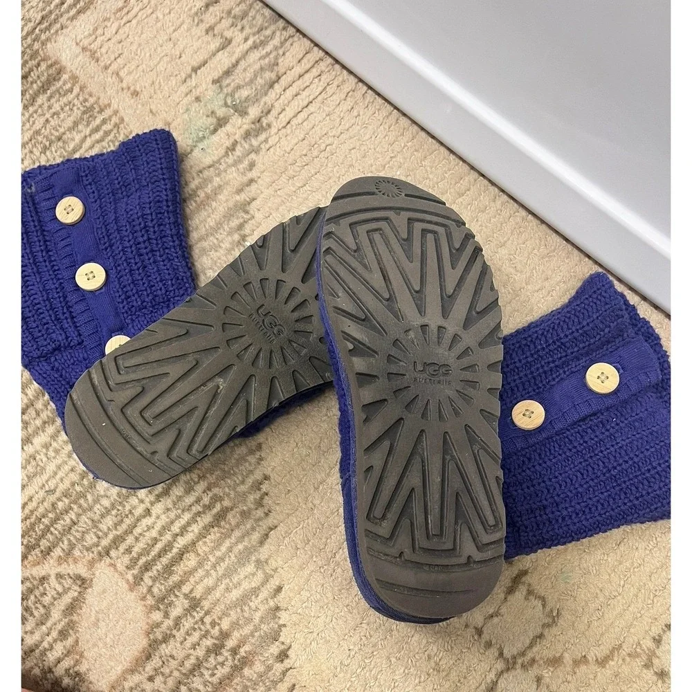 UGG Women's Leland Indigo Knit Cardy Pull On Winter Boots‎ Size US 7